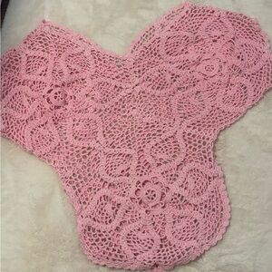 Handmade Pink Crochet Floral Top